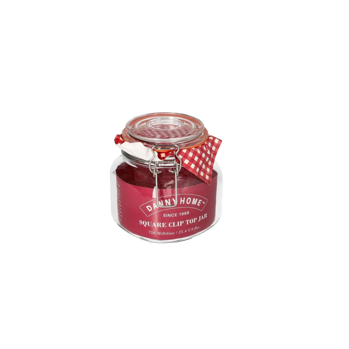 Банка DH 750 мл 9х13 см с бугельным замком стекло 1966-38