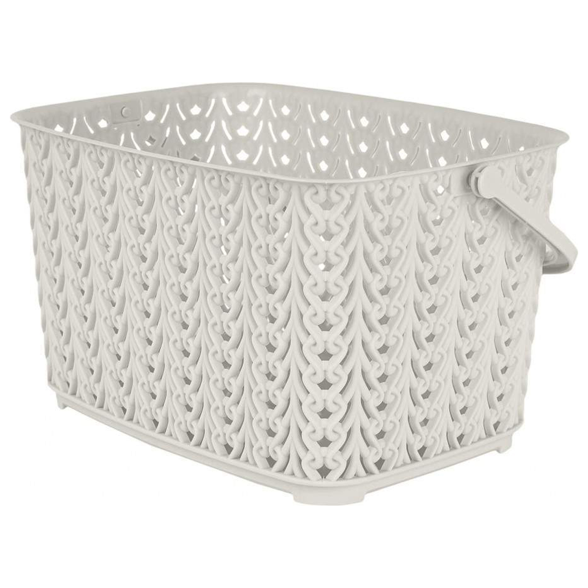 Корзина для хранения Plast Team Melange 3 л с ручкой, молочный туман