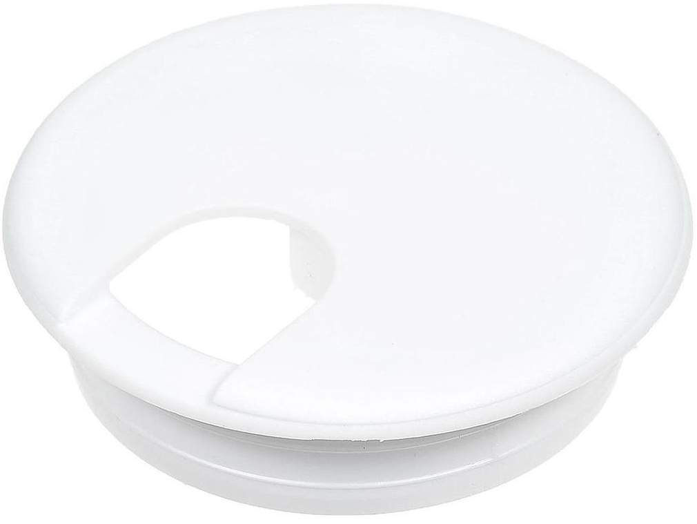 Заглушка для стола кабель-канал пласт. (белый 1 шт)