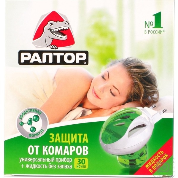 Комплект РАПТОР (прибор+жидкость от комаров 30 ночей) Gk9561 Комплект РАПТОР (прибор+жидкость от комаров 30 ночей) Gk9561