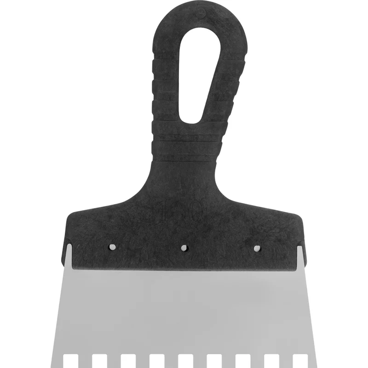 Шпатель из нержавеющей стали, 150 мм, зуб 8х8 мм, пластмассовая ручка// Сибртех