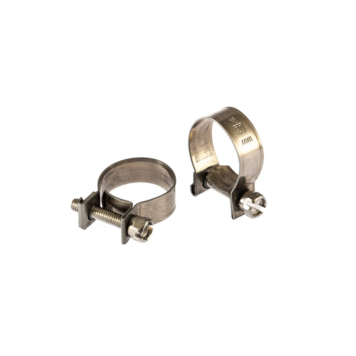 Хомуты металлические, MINI 18-20 мм, ширина 9 мм, винтовые, W4, 2 шт.// Сибртех