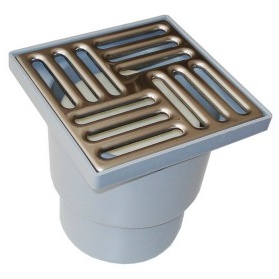 Трап Ани d110"прям 15*15 нерж.реш. нерегулир. сухой TQ1212