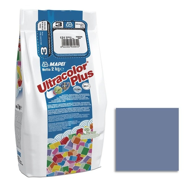 Затирка для швов MAPEI Ultracolor Plus №172/2кг (Небесно-голубой)