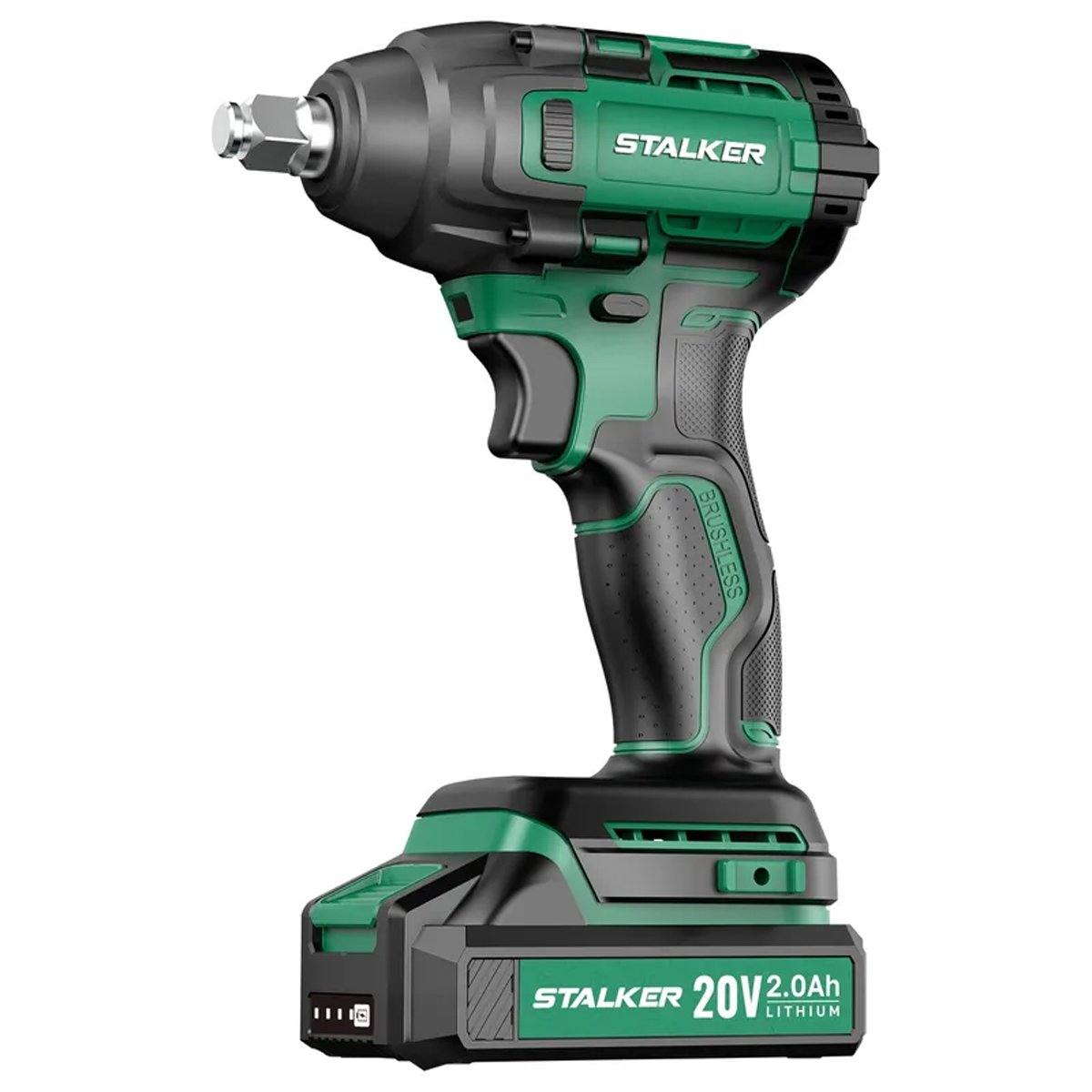 Гайковерт аккумуляторный бесщеточный STALKER IW20-400 Li BL