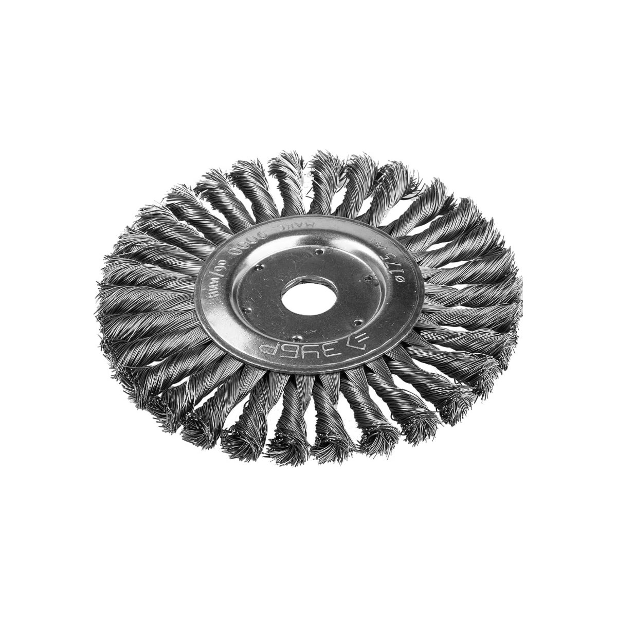 Щетка ЗУБР "ЭКСПЕРТ" дисковая для УШМ, плетеные пучки стальной проволоки 0,5мм, 175мм/22мм