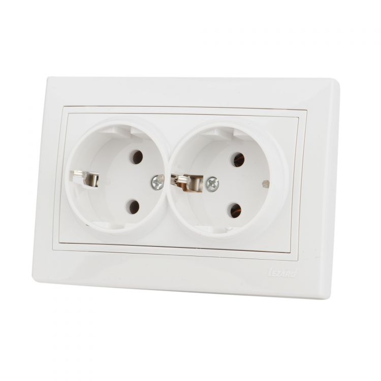 Розетка MIRA 701 0202 127 10А сдв.бел. с вст с/у