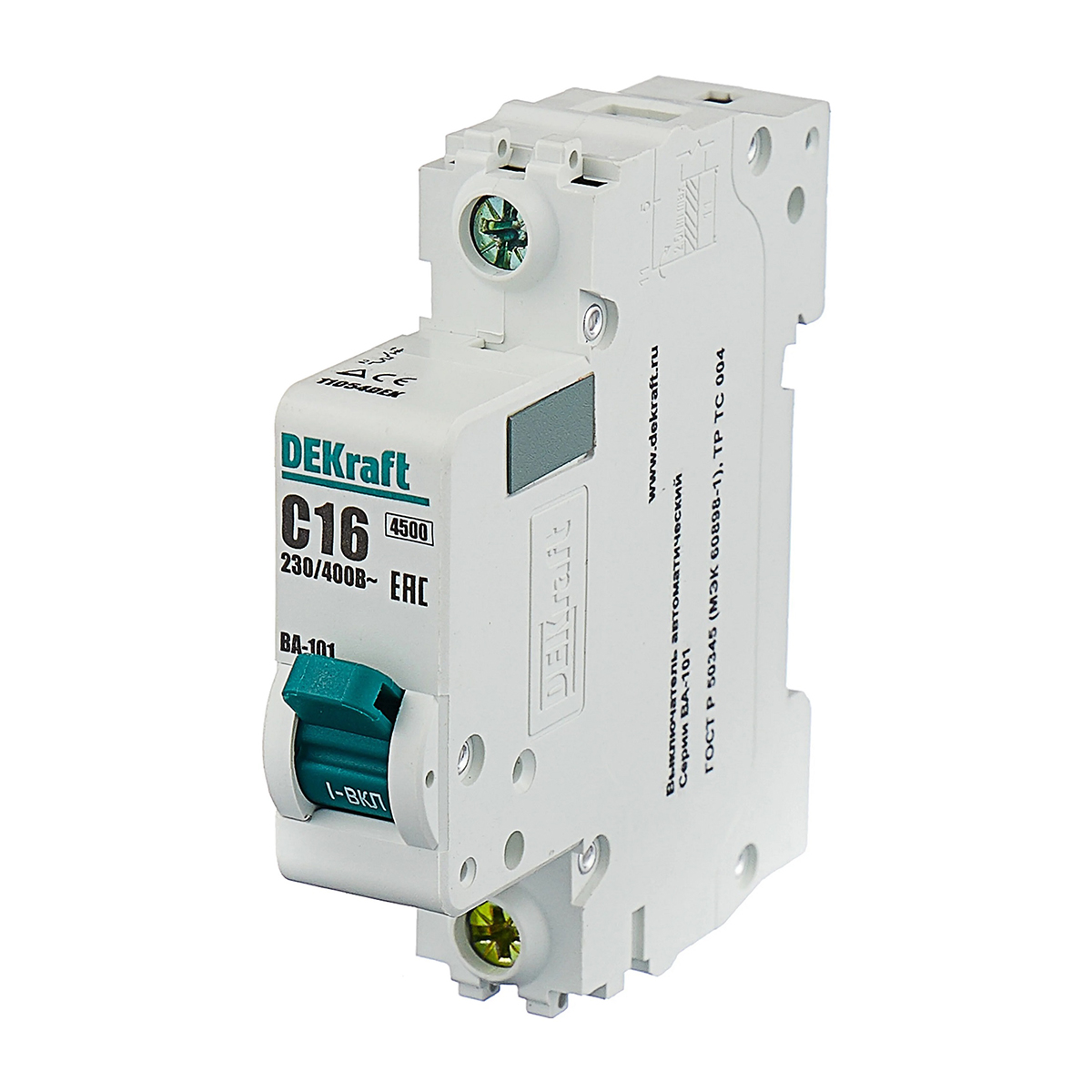 11054 Авт.выкл. 1п 16А ВА101 DEKraft