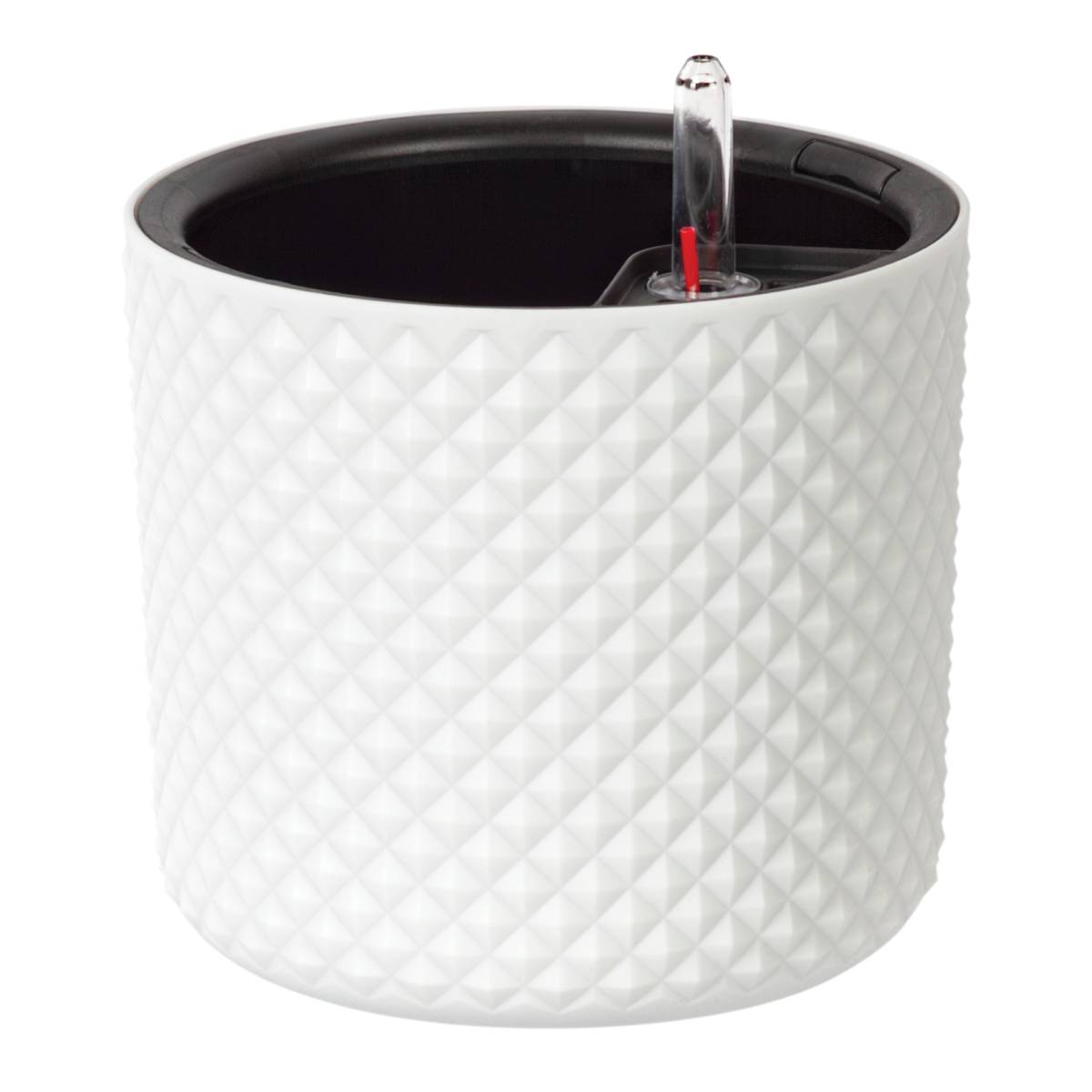 Кашпо IDEA ФАСЕТ D180мм с вставкой и с автополивом Белый М 3236