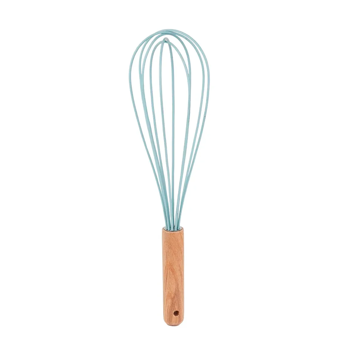 Венчик DH 30 см силикон с деревянной ручкой DH2681-BLUE