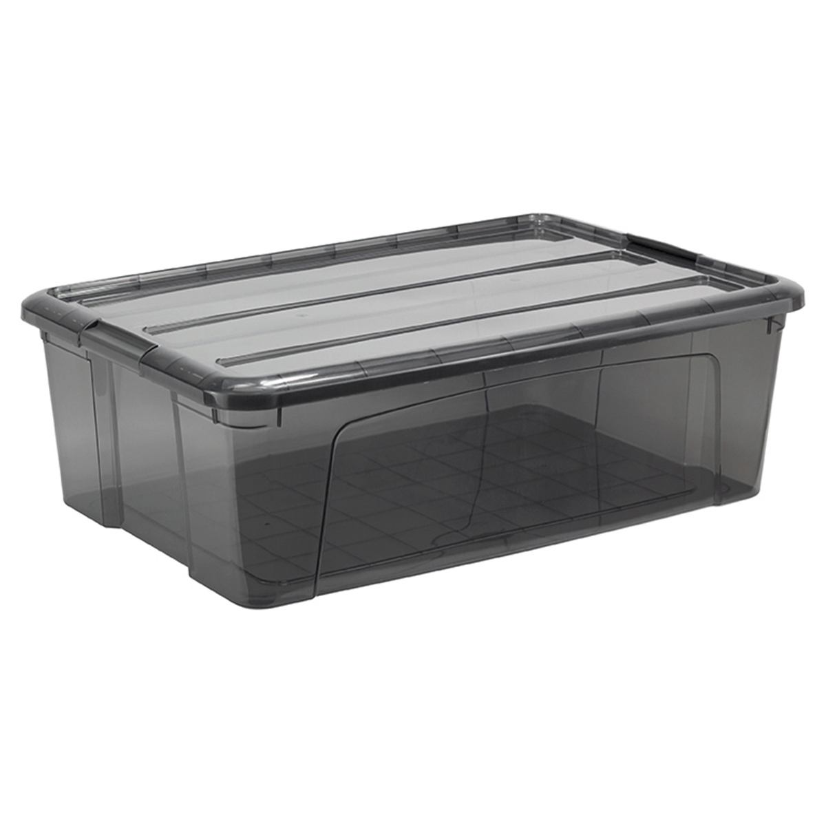 Ящик для хранения IDEA КИП с замками 30л серый прозрачный М 2338