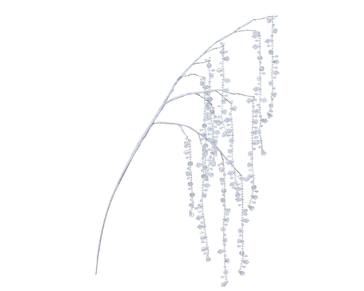 Ветка декоративная Снежная clear 80 см 531382 Kmg
