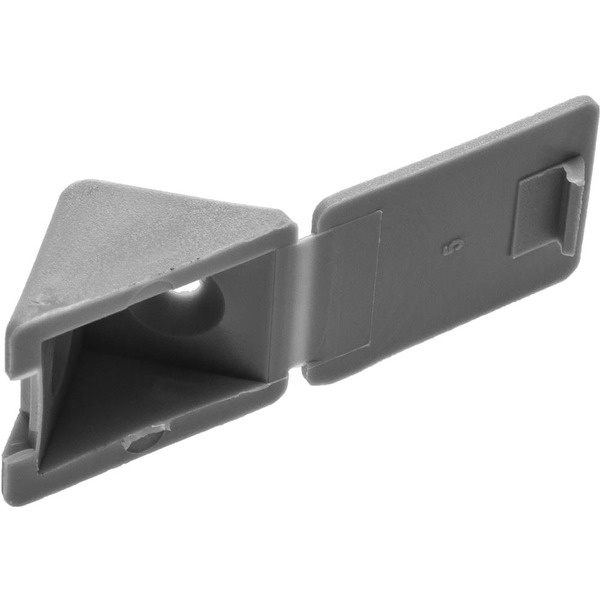 Уголок мебельный ЗУБР с шурупом, цвет св-серый, 4,0x15мм, ТФ6, 4шт