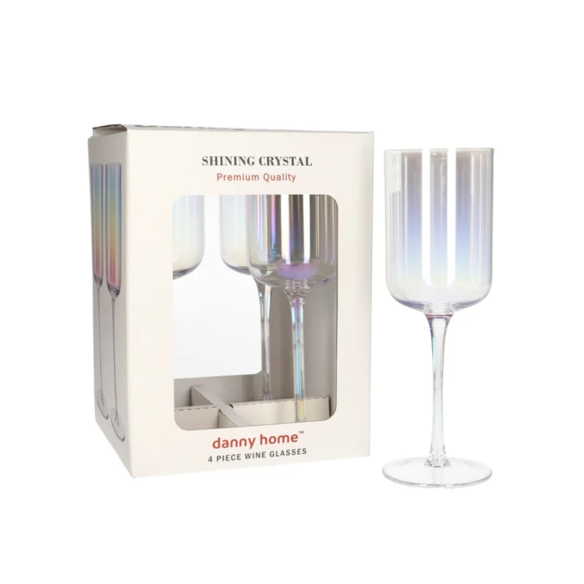 Набор фужеров для вина DH Shining Crystal 350 мл 4 шт. Ø7,1x22см CB13-19