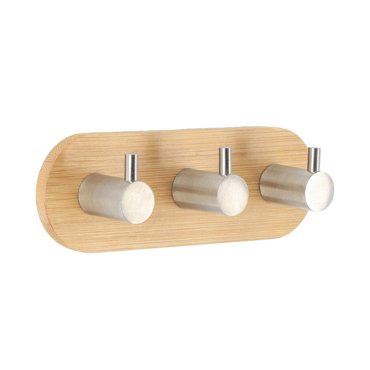 Планка 3 крючка Tendance бамбук/металл хром 9062102