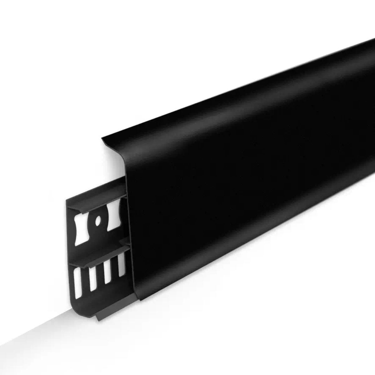 Плинтус напольный с кабель-каналами 85мм 2,2м "Деконика", 007 Черный