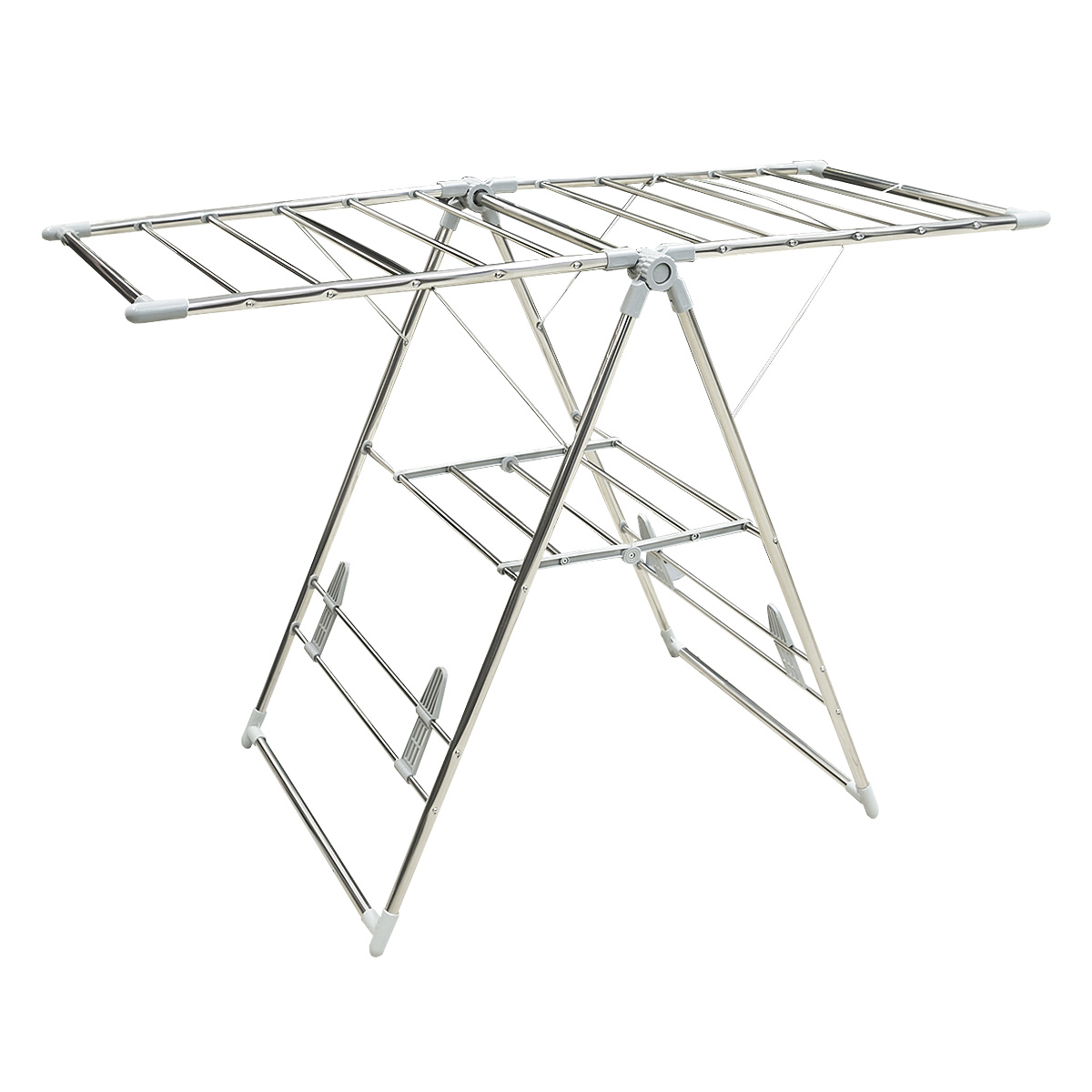 Сушилка напольная для белья с держателями для обуви серый PRC