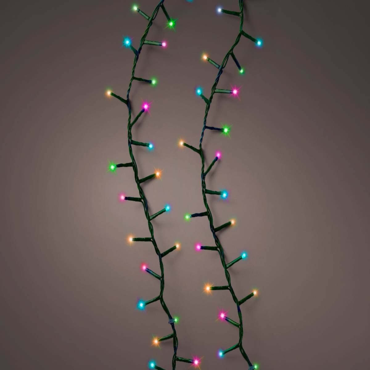 Электрогирлянда Нить 22,5 м 1000 LED IP44 мультиколор зеленый провод 8 режимов 220 В 495472 Kmg