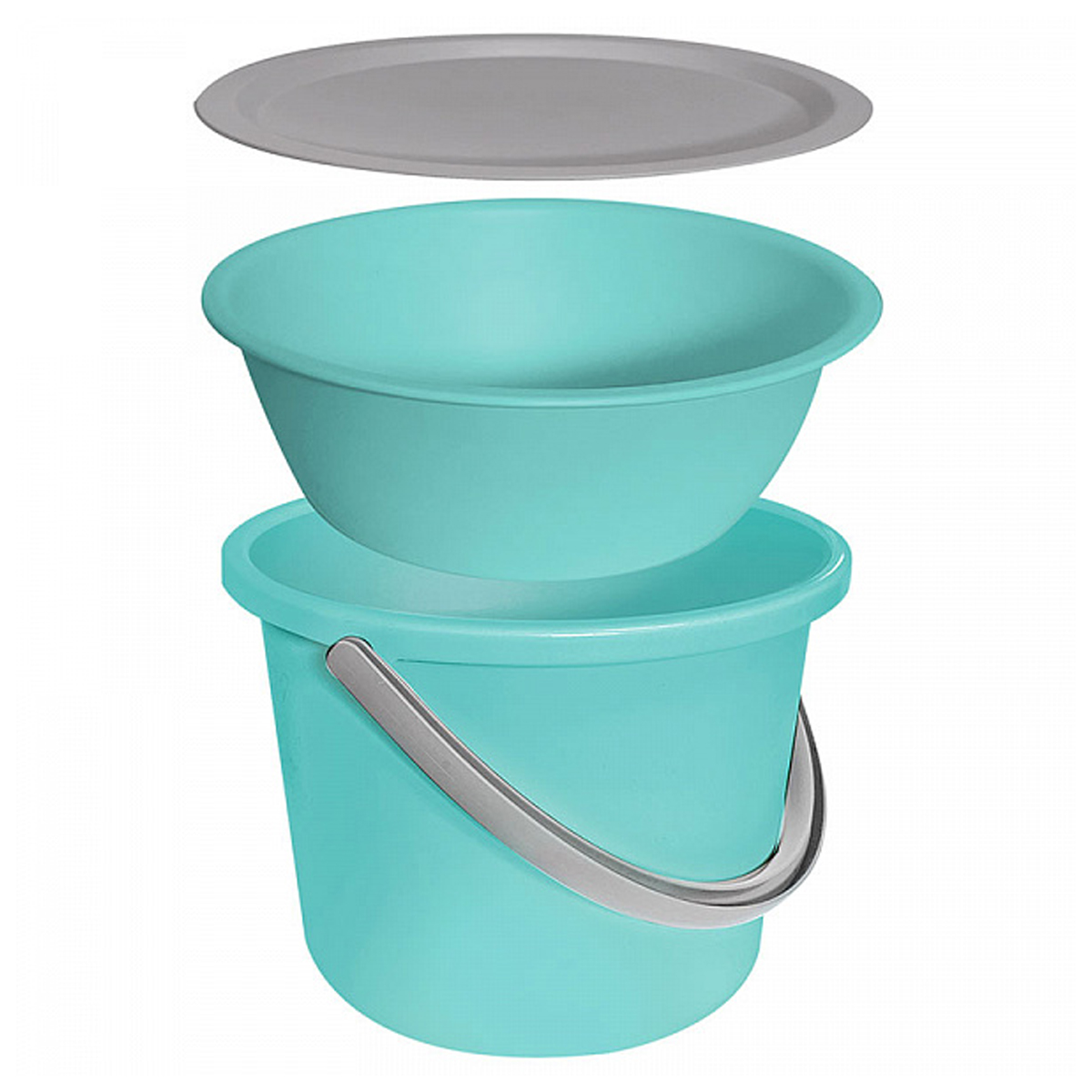 Набор Hausmann ведро и таз с крышкой 10 л Набор Hausmann ведро и таз с крышкой 10 л