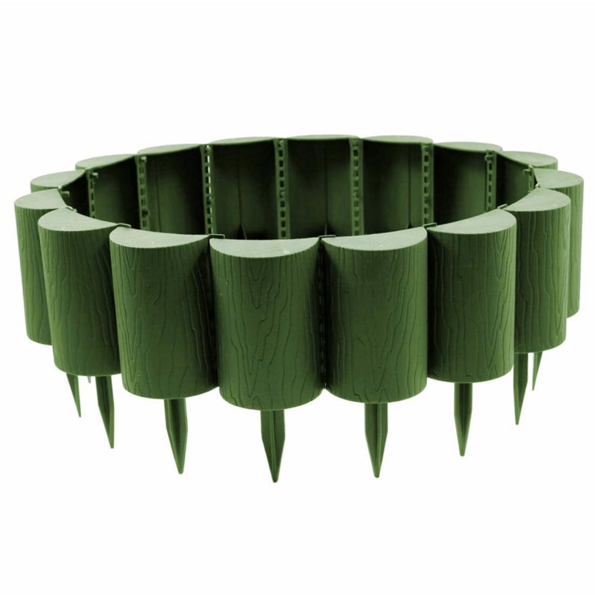 Ограждение садовое Fuleren, Бревнышко 0,24м*1м зелёный