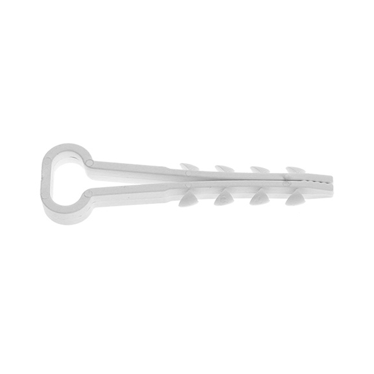 Дюбель-хомут для прямоугольного кабеля 10х5 мм белый (100 шт в пласт. конт.) STARFIX