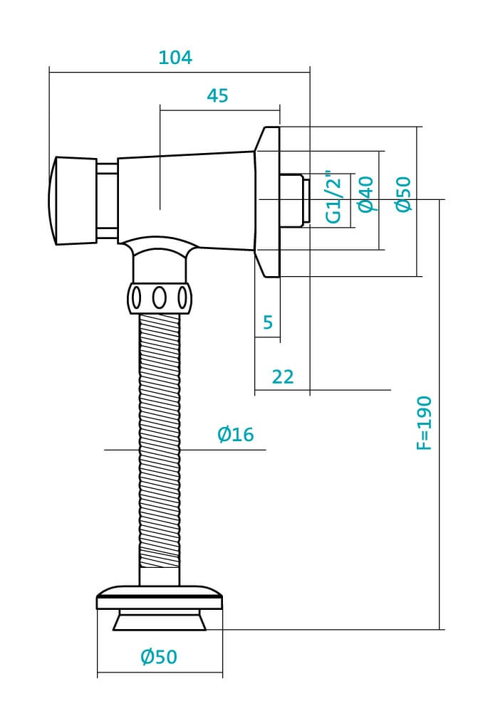 Кран для писсуара MORONI 7419 (кран 7422)