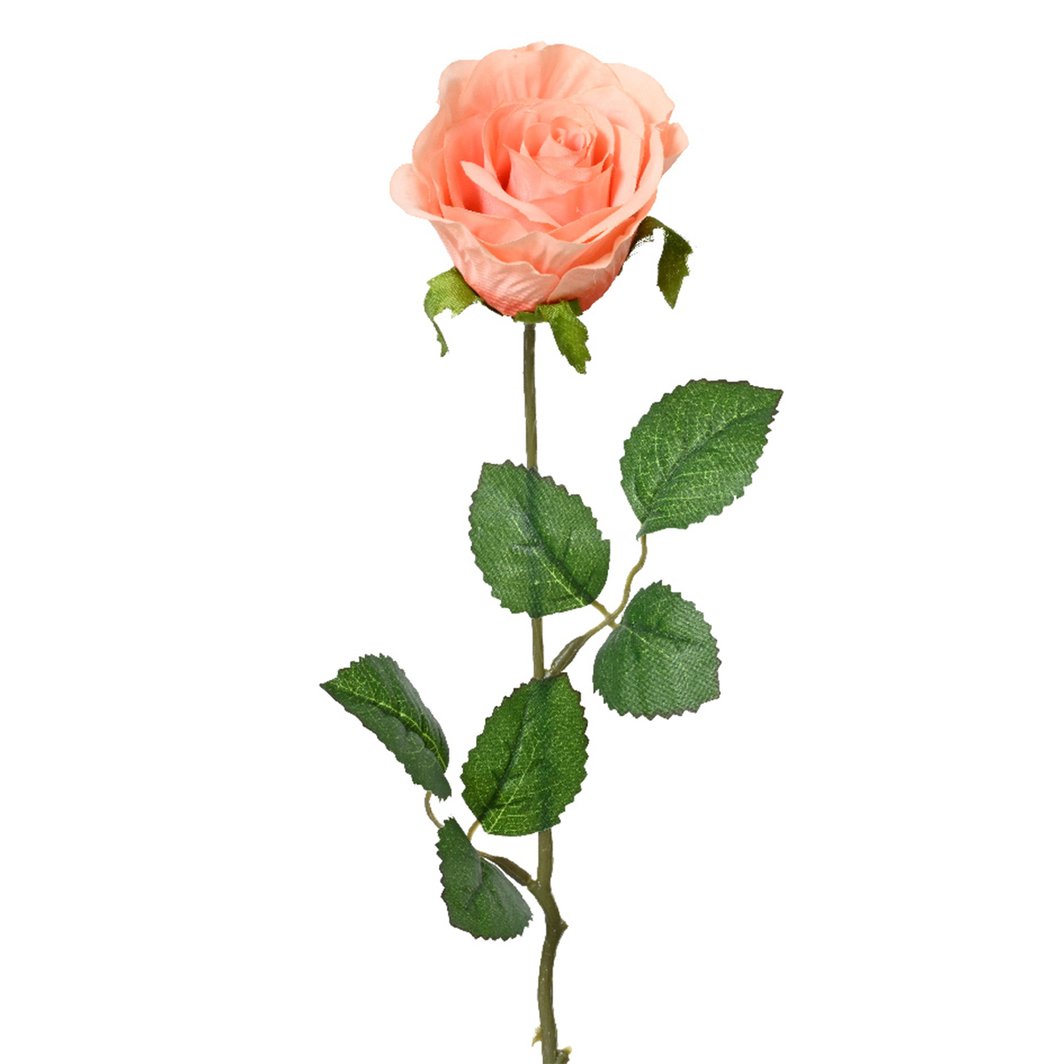 Ветка искусственная Роза 45 см персик 811918 Kmg
