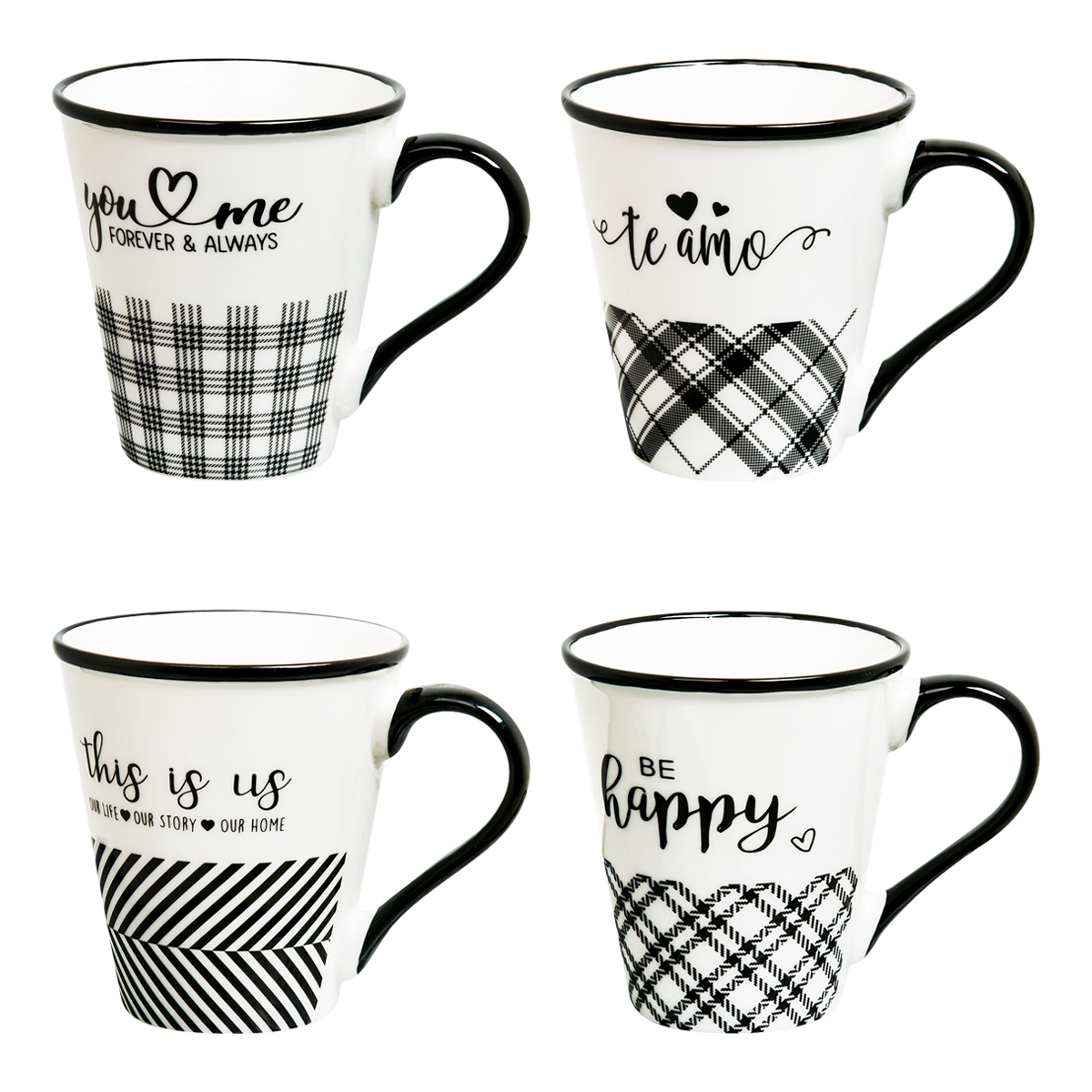 Кружка керамическая 400 мл 4 диз в ассортименте SDM046-3399 PRC