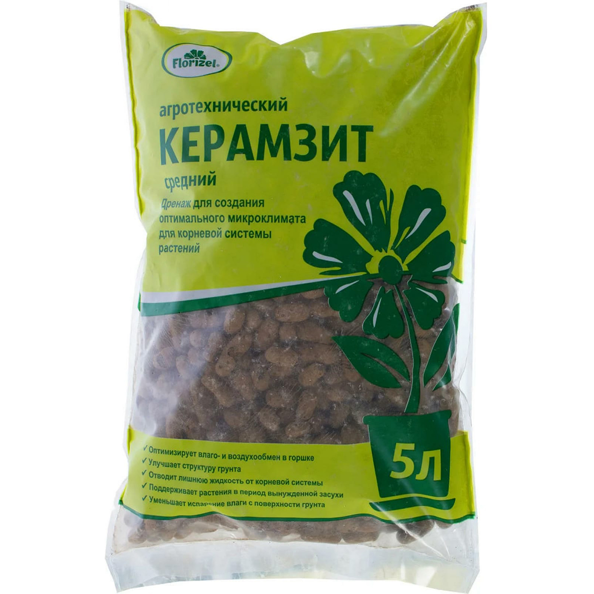 Керамзит средний Florizel, 5л.