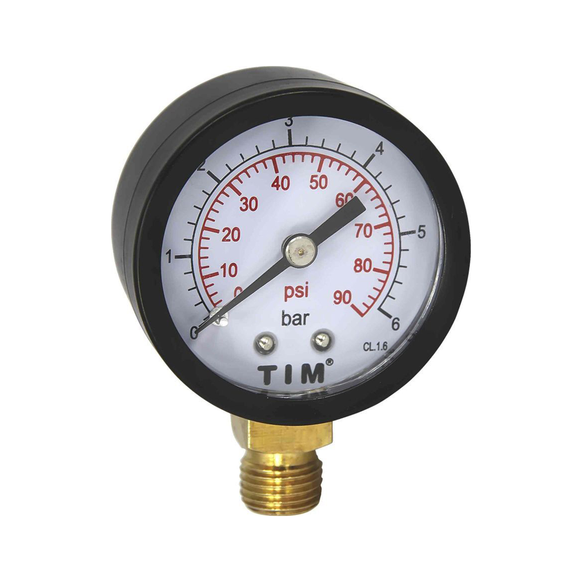 Манометр радиальный, 6 Бар, кл. точности 2,5, 1/4" н, MP-У