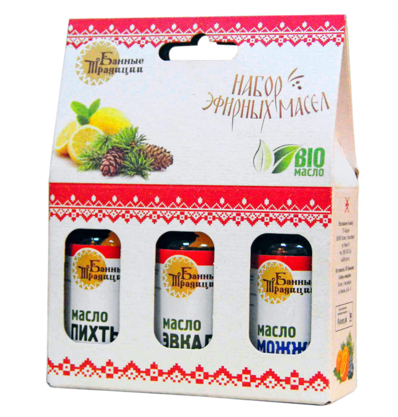 Набор масел Банные традиции 3х15 мл (пихта, можжевельник, эвкалипт) 31513