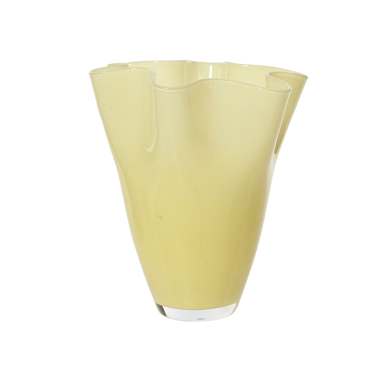 Ваза стеклянная Spring in Bloom Волна с распылением молочная 811646 Kmg