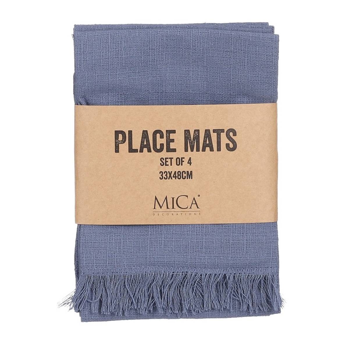 Мат сервировочный Villia 48х33 см 4 шт синий 1119233