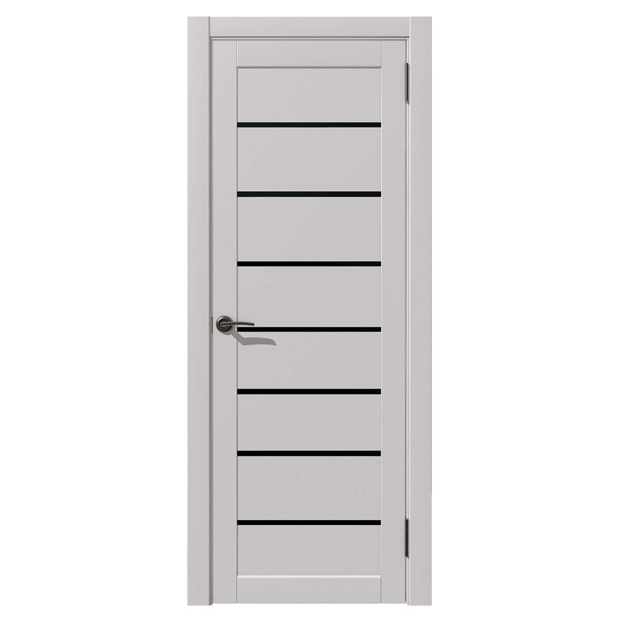 Дверное полотно остекленное FORET LIGHT Линия Серая (ст.черное) 700мм