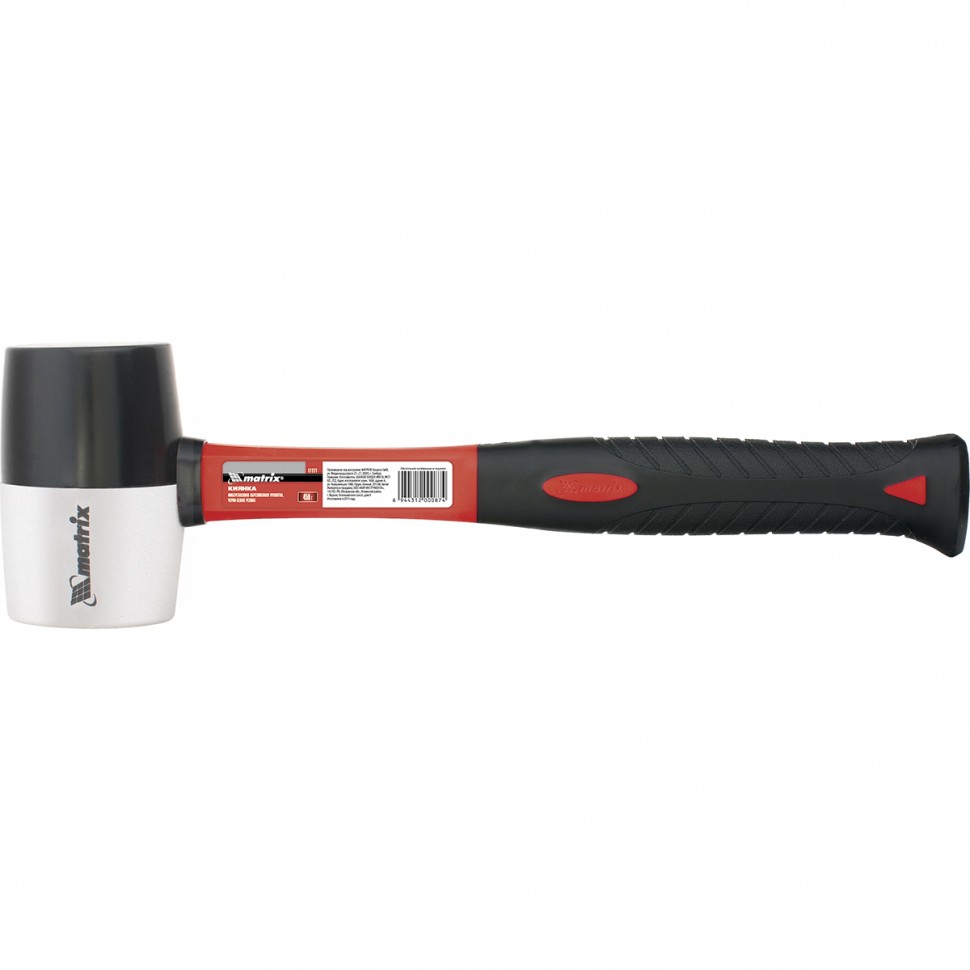 Киянка резиновая, 680 г, черно-белая резина, фибергласовая рукоятка// MATRIX