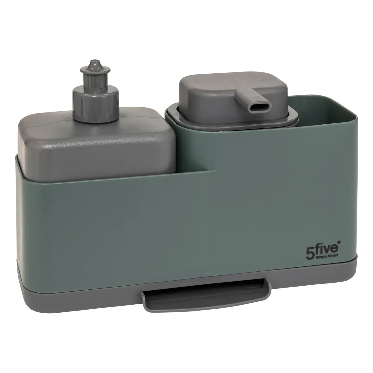 Дозатор 5Five Neo Green для мыла и моющего средства с органайзером для губки 189779B