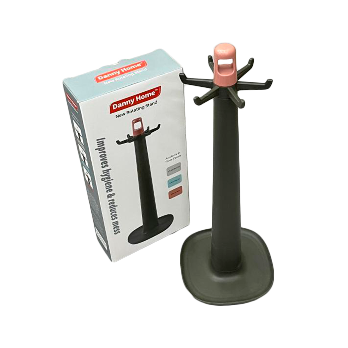 Подставка для кухонных принадлежностей DH вращающаяся розовая DH3355