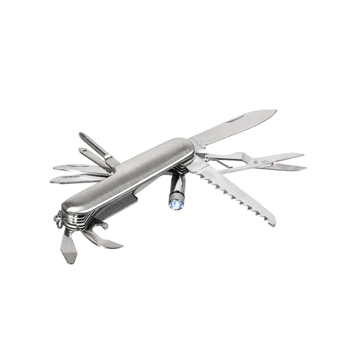 Мультиинструмент "Универсал" (нержавеющая сталь, 14 функций, со светодиодным фонариком) BoyScout