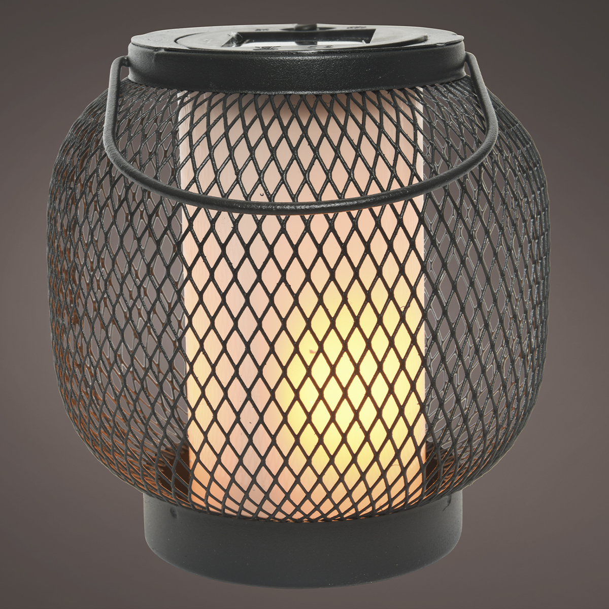 Фонарь садовый на солн.батарее, теплый белый свет, эффект пламени d-14,5 h-15 см. 898131 Kmg