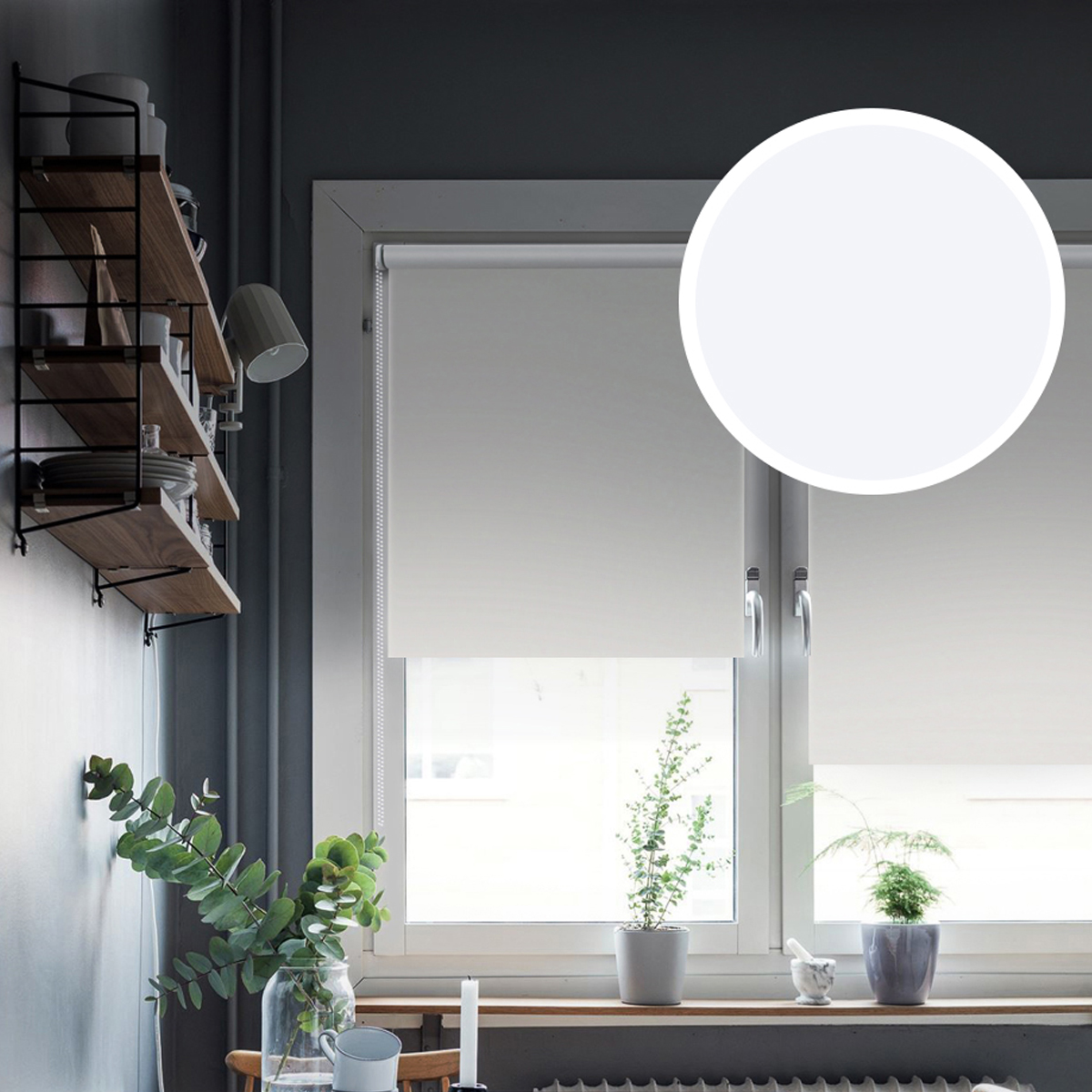 Штора рулонная Blackout LUX цвет белый 57*170 см 81741057170 Штора рулонная Blackout LUX цвет белый 57*170 см 81741057170