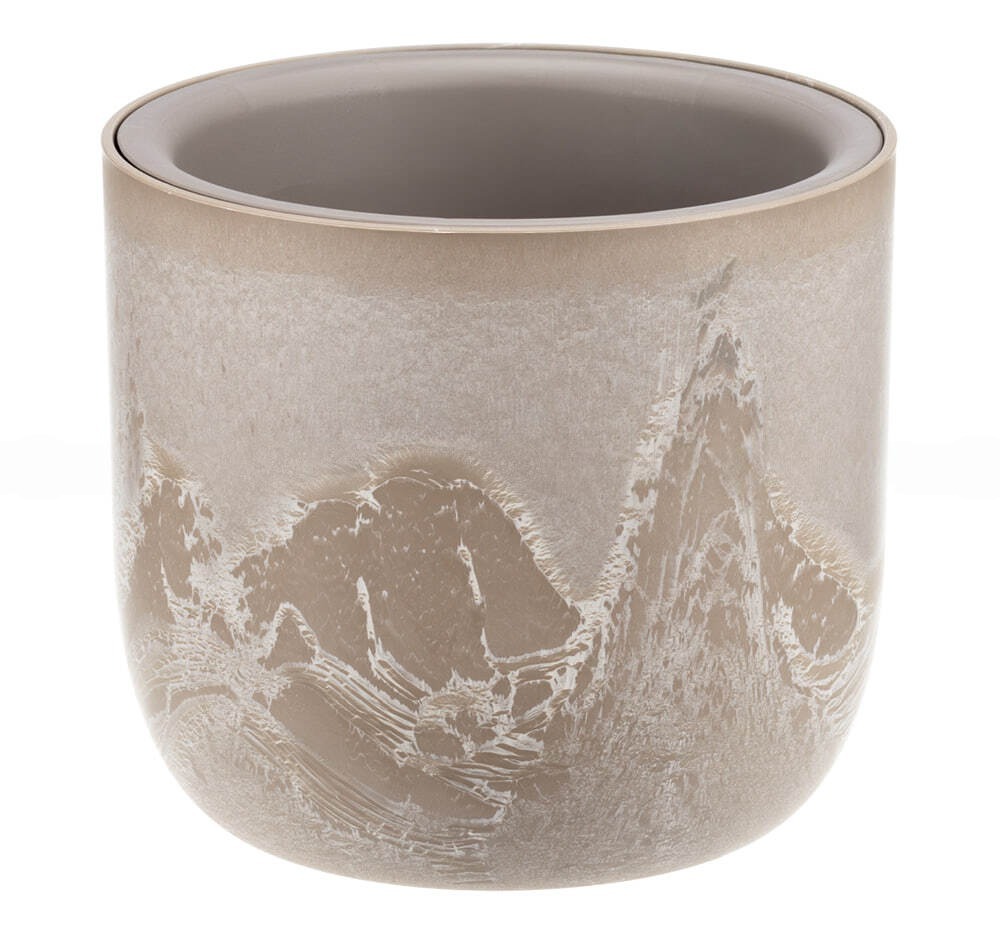 Кашпо МИКРИТ D280мм 7,8л со вставкой, бежевый слайн М 3267