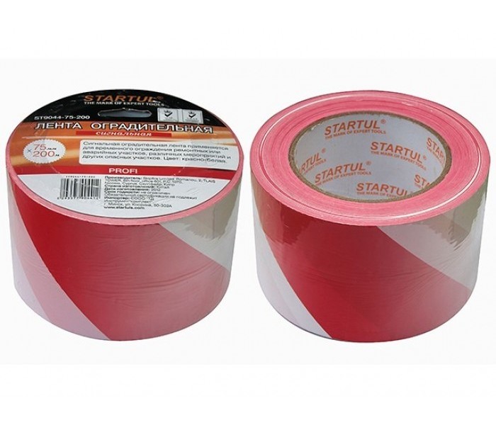 Лента оградительная 75ммх200м STARTUL PROFI (ST9044-75-200)