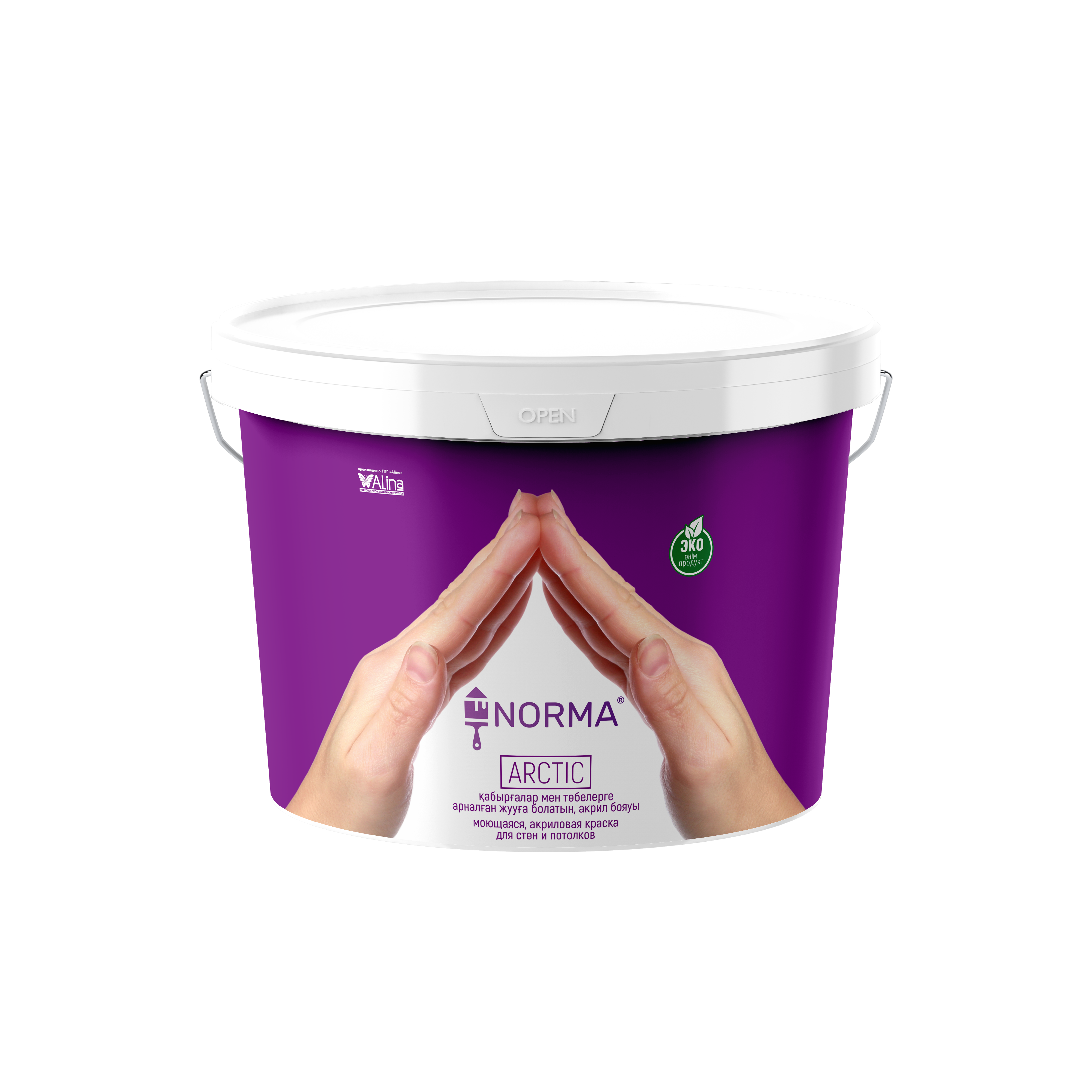 Краска водоэмульсионная, NORMA Arctic, 1 кг (интерьерная, моющаяся, всесезонная)