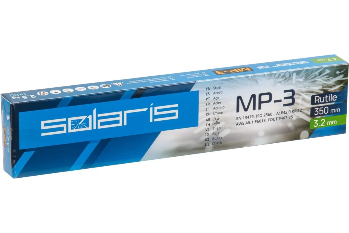 Электроды МР-3 ф 3,2мм уп.1,0 кг SOLARIS