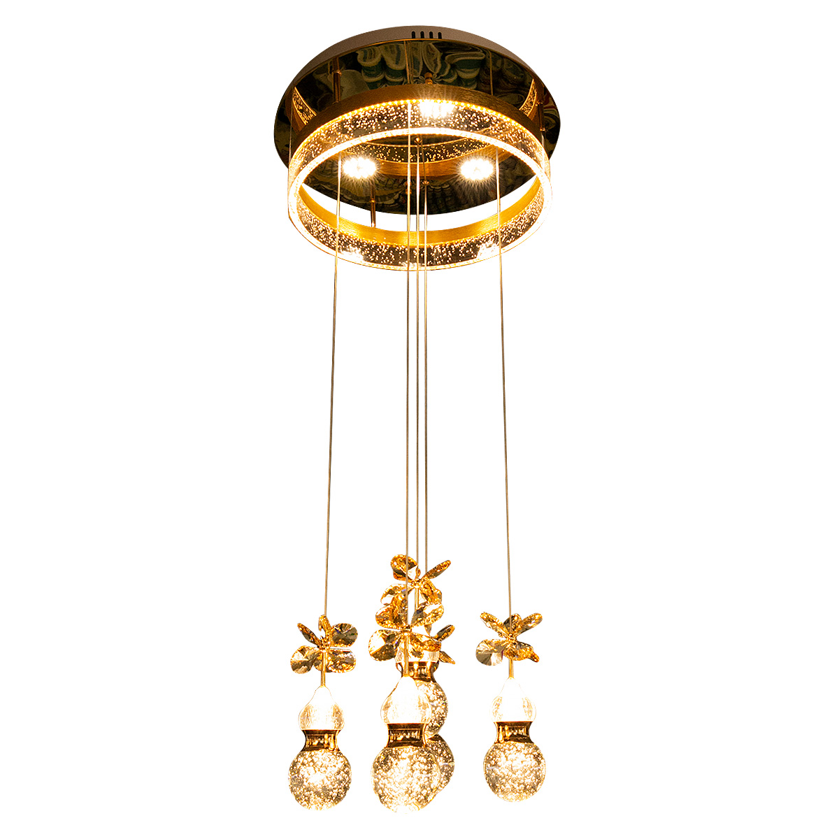 Люстра LED 5821-5 60Вт  - 450мм Золото