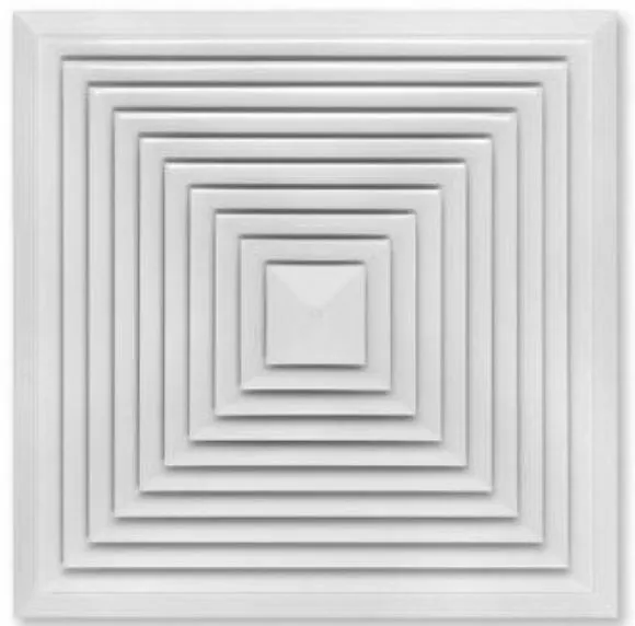 Решетка приточно-вытяжная 200*200 с фланцем 150 мм белая Серия ВФ (60 шт)