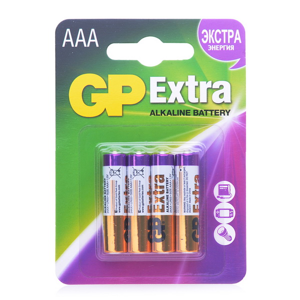 Элемент питанияGP 24AX-2CR4 Extra  блистер 4 шт/10/80/, упак