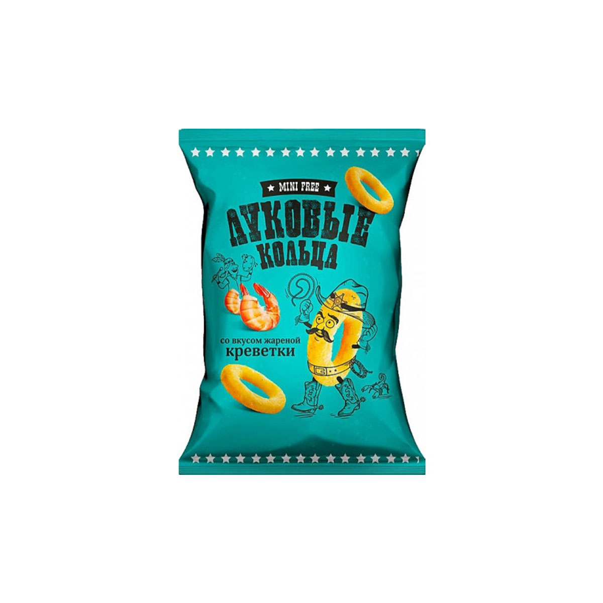 Луковые кольца со вкусом жареной креветки «Mini Free», 45 г