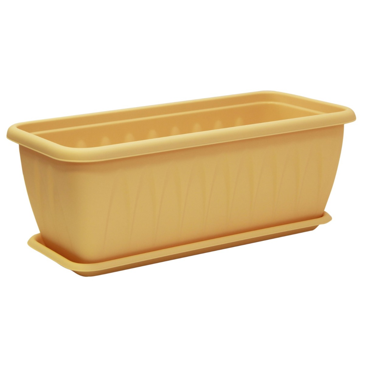 Ящик балконный IDEA АЛИЦИЯ 400мм с поддоном - Белая Глина