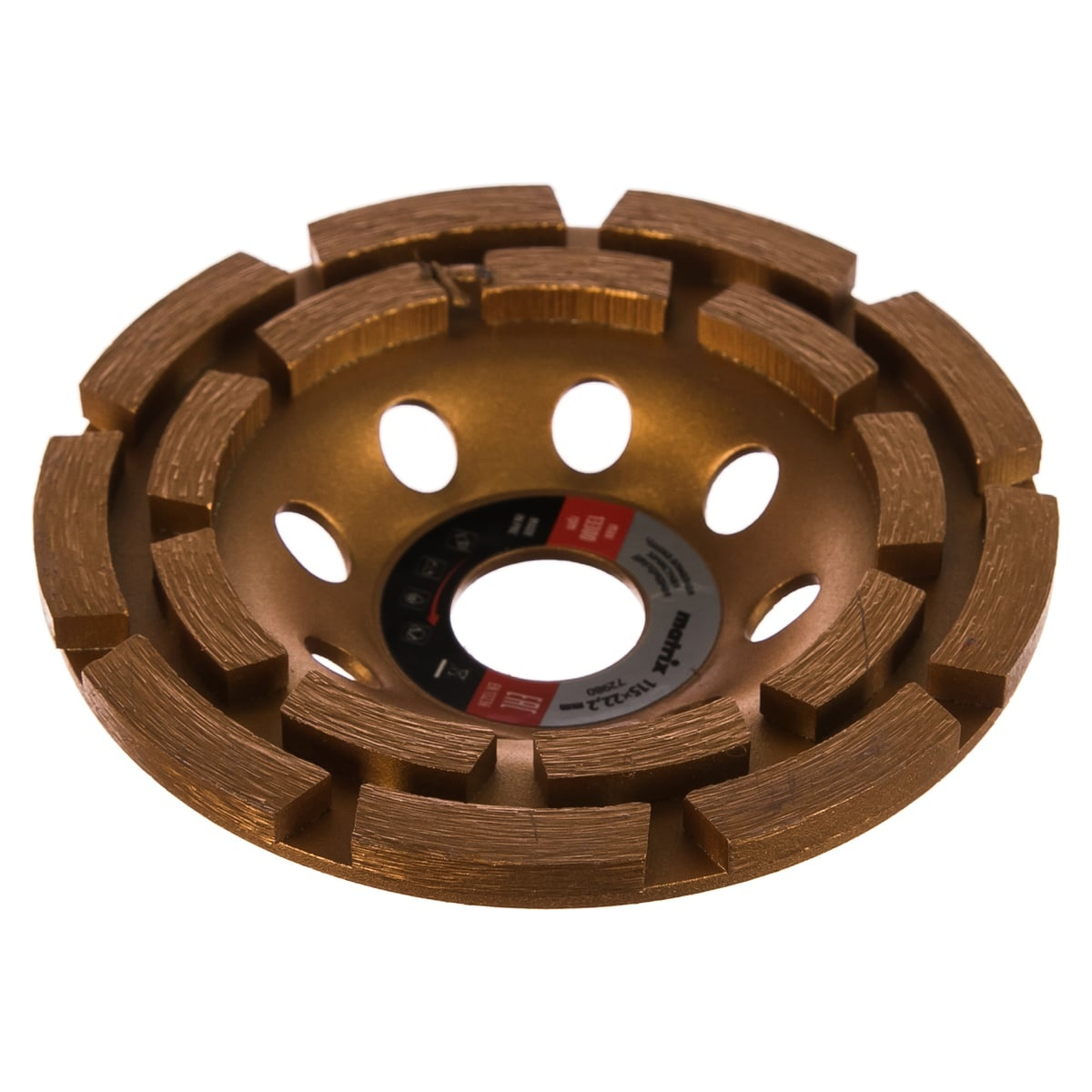 Чашка алмазная зачистная, 115 мм, двухрядная// MATRIX